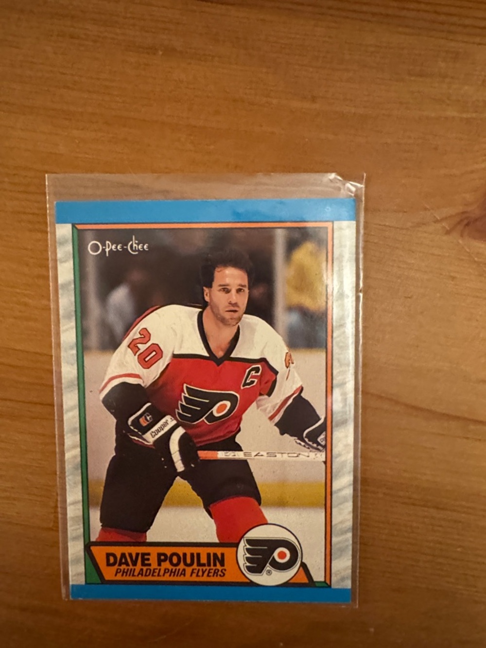 Dave Poulin Philadelphia Flyers Hockey Card - Red/Black/White